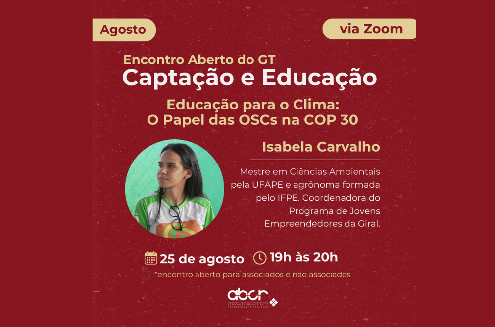Leia mais sobre o artigo Evento da ABCR vai debater o papel das OSCs na educação climática e participação na COP 30